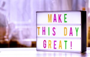 make the day great, letterbox, light box, motivation, encourage, self-confidence, live, courage, strengthen, enjoy, letters, text, overhead projector, motivation, motivation, motivation, motivation, motivation