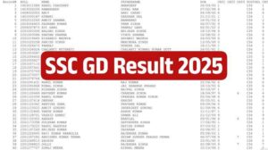 SSC GD Constable Result 2025: रिज़ल्ट आया! तुरंत यहाँ से करें डाउनलोड – जानें पूरी प्रक्रिया