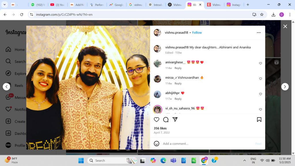 Vishnu Prasad Actor Net Worth